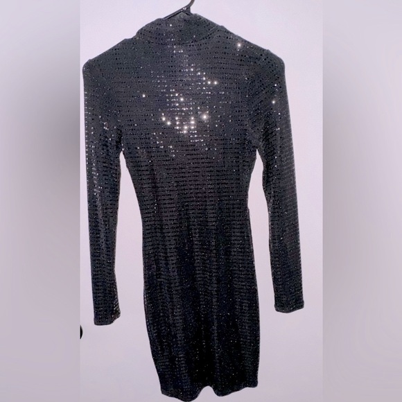 Fashion Nova Irreplaceable Metallic Mini Dress - Black/Copper, Size XS - Picture 5 of 8